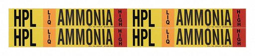 Pipe Marker Ammonia 1 1/8 in H 7 in W