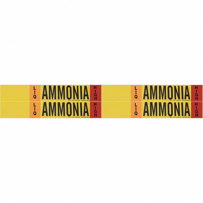 Pipe Marker Ammonia 1 1/8in H 7in W