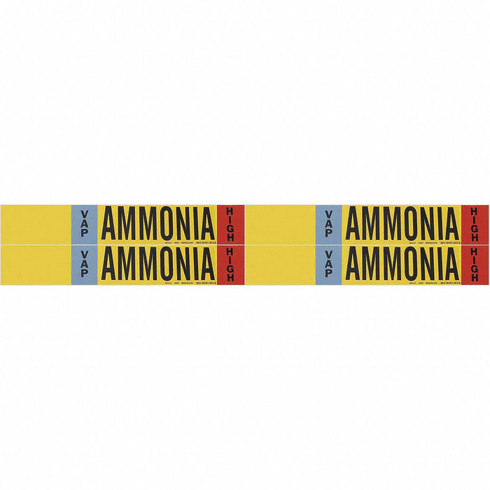 Pipe Marker Ammonia 1 1/8in H 7in W