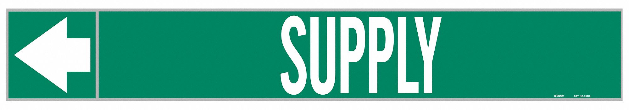Pipe Marker Supply 1 in H 8 in W
