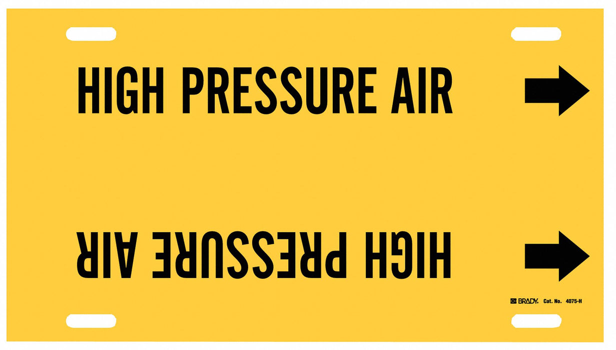 Pipe Mrkr High Prssure Air 10in H 32in W