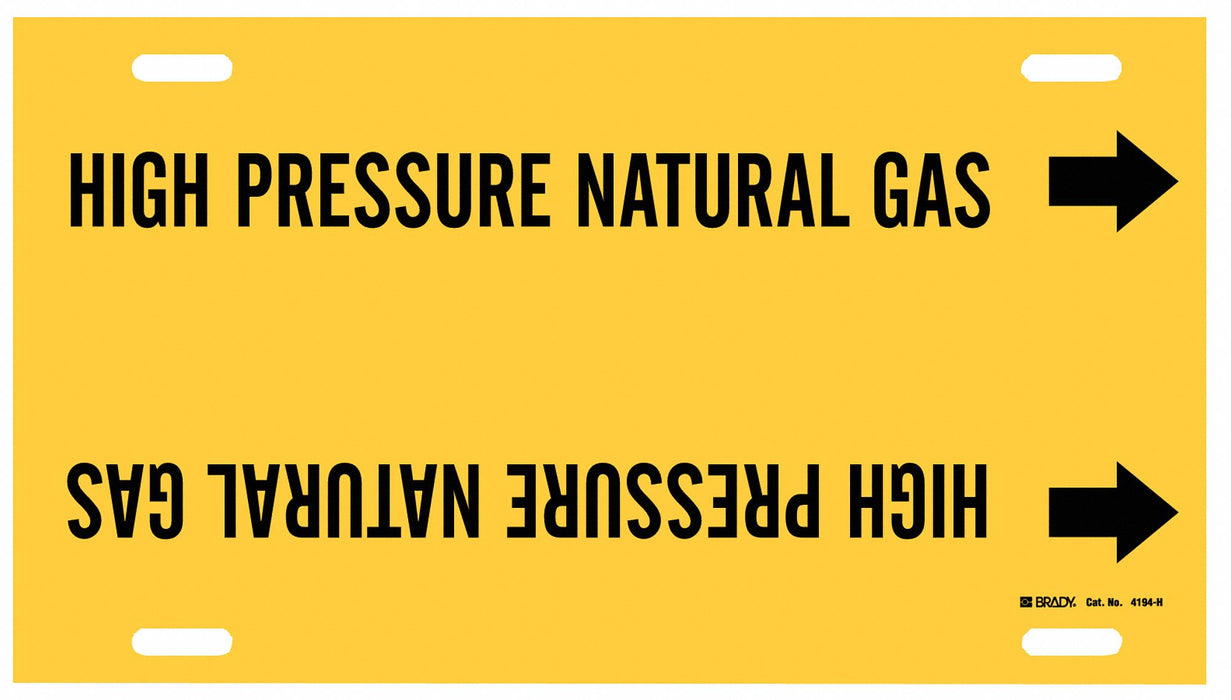 Pipe Marker High Pressure Natural Gas