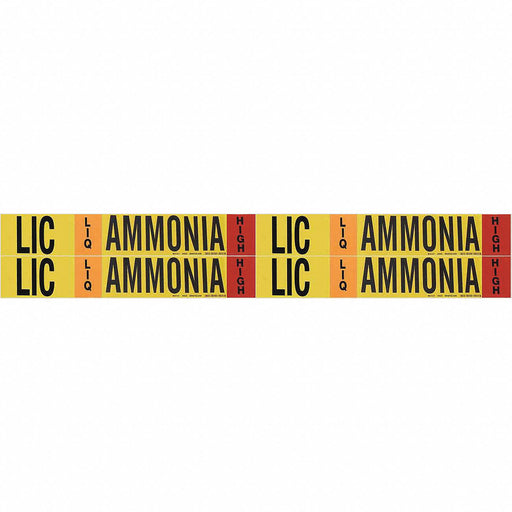Pipe Marker Ammonia 1 1/8in H 7in W