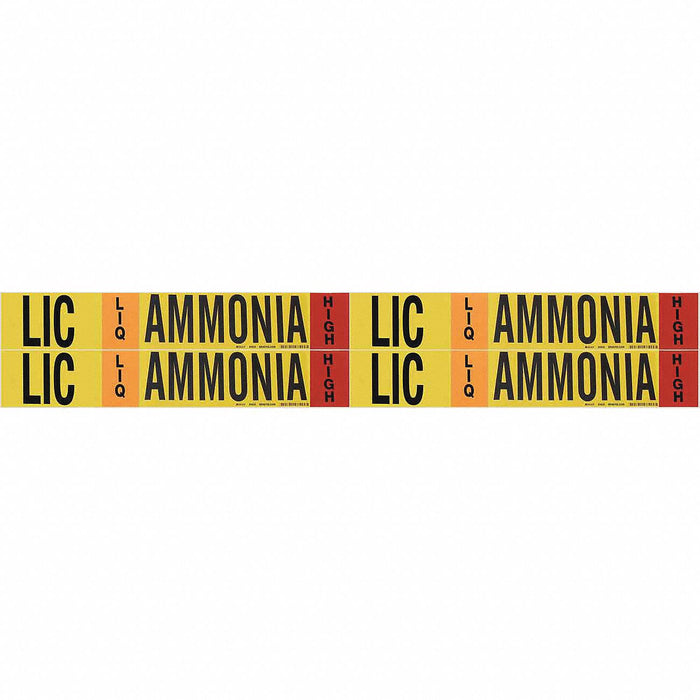 Pipe Marker Ammonia 1 1/8in H 7in W