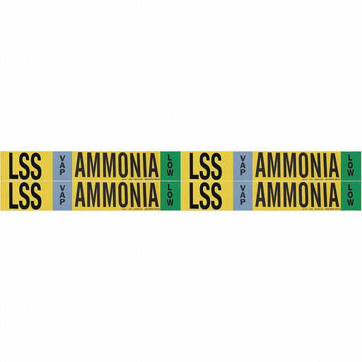 Pipe Marker Ammonia 1 1/8in H 7in W