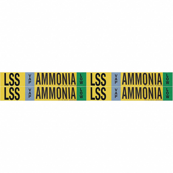 Pipe Marker Ammonia 1 1/8in H 7in W