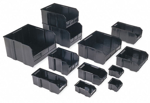 BinDivider 17.125inL Plastic Black PK6