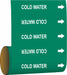 Pipe Marker Cold Water 8in H 8in W