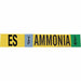 Pipe Marker Ammonia 4 in H 24 in W