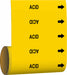 Pipe Marker Acid 8 in H 8 in W