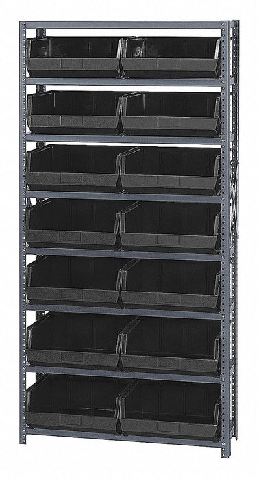E1500 Bin Shlvng 12inx75inx36in Black