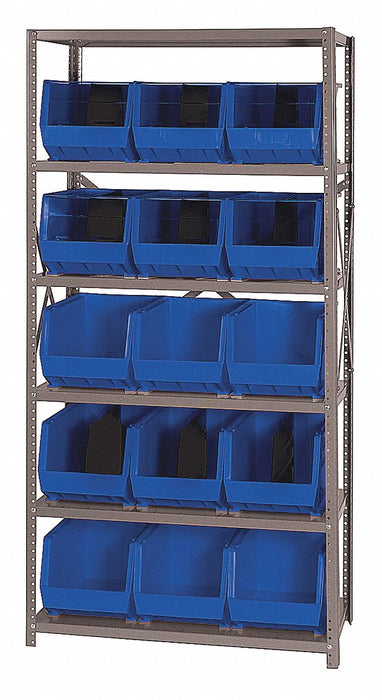 E1502 Bin Shlvng 18inx75inx36in Blue