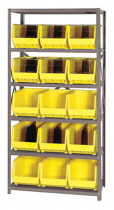E1502 Bin Shlvng 18inx75inx36in Yellow
