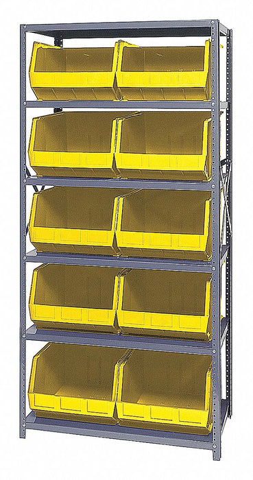 E1504 Bin Shlvng 18inx75inx36in Yellow