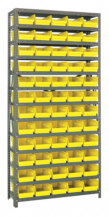 E1516 Bin Shlvng 18inx75inx36in Yellow