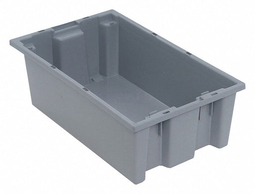 E1878 StackingandNestingTote 18inL 11inW Gray