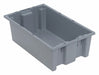 E1878 StackingandNestingTote 18inL 11inW Gray