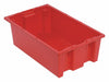 E1878 Stk and Nest Ctr Red Solid Polypropylene