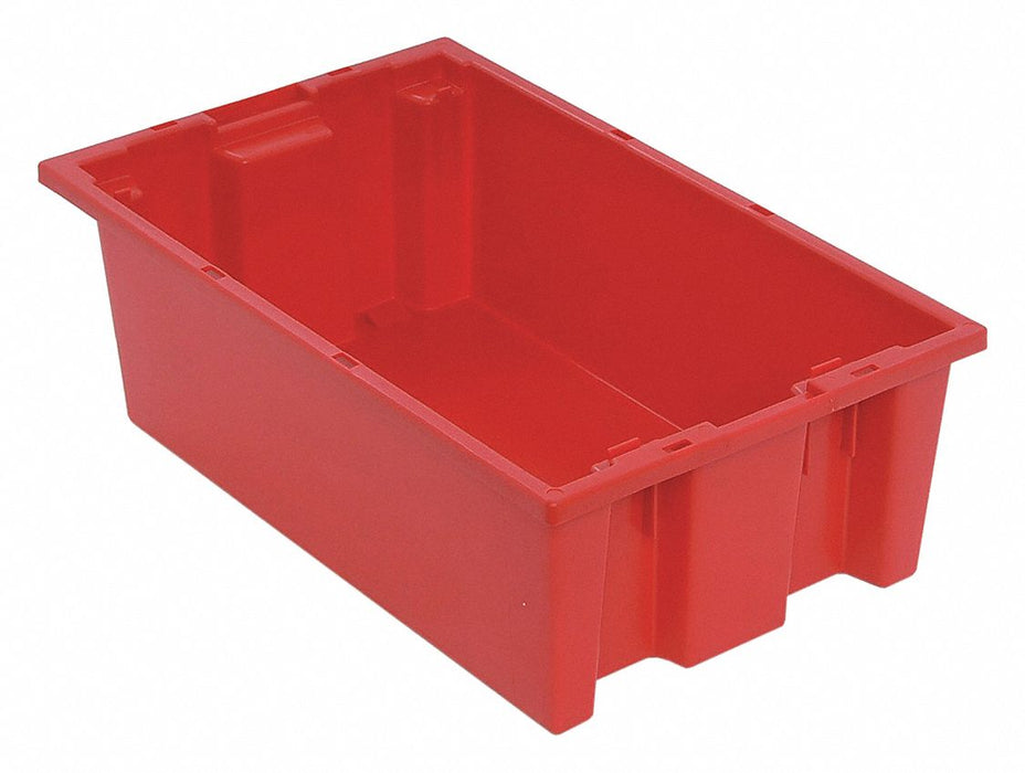 E1878 Stk and Nest Ctr Red Solid Polypropylene