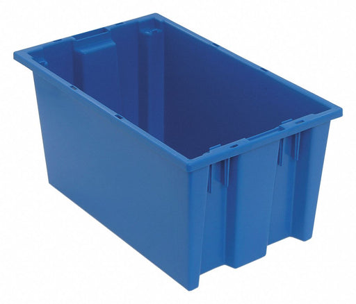 E1879 StackingandNestingTote 18inL 11inW Blue