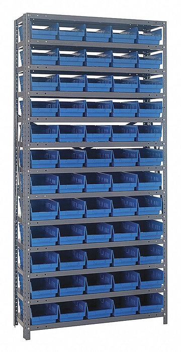 E1507 Bin Shlvng 12inx75inx36in Blue