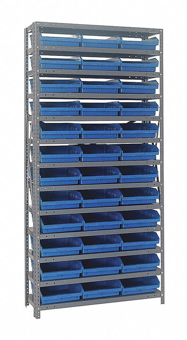 E1509 Bin Shlvng 12inx75inx36in Blue