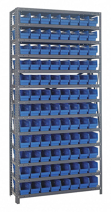 E1506 Bin Shlvng 12inx75inx36in Blue