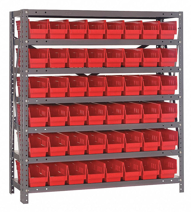 E1522 Bin Shlvng 18inx39inx36in Red