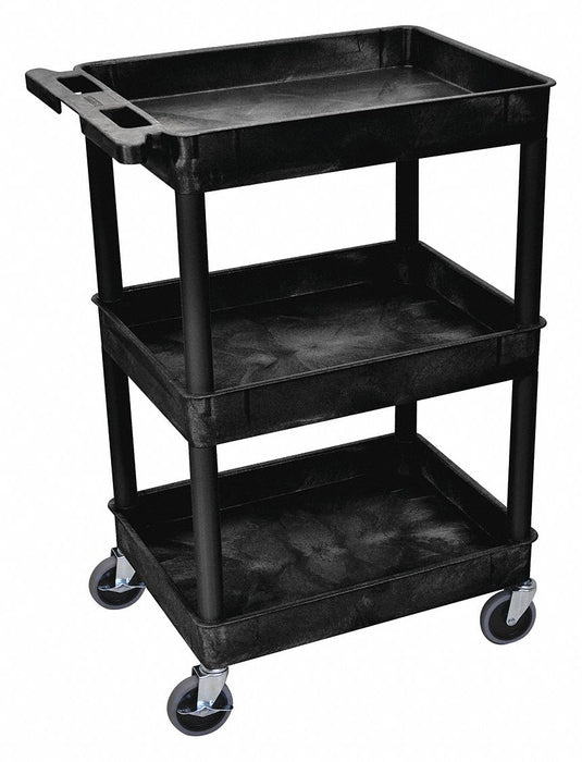 Utility Cart 300 lb Cap. PE 3 Shelves