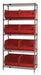 E3964 Bin Shlvng 18inx74inx36in Red