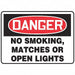 Danger No Smoking Sign 10X14 PLSTC