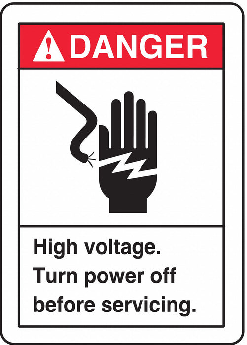 Safety Label 5 inx3 1/2 in Vinyl PK5