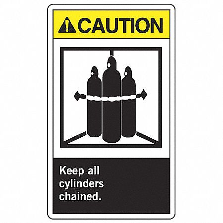 Safety Label 5 inx3 1/2 in Vinyl PK5