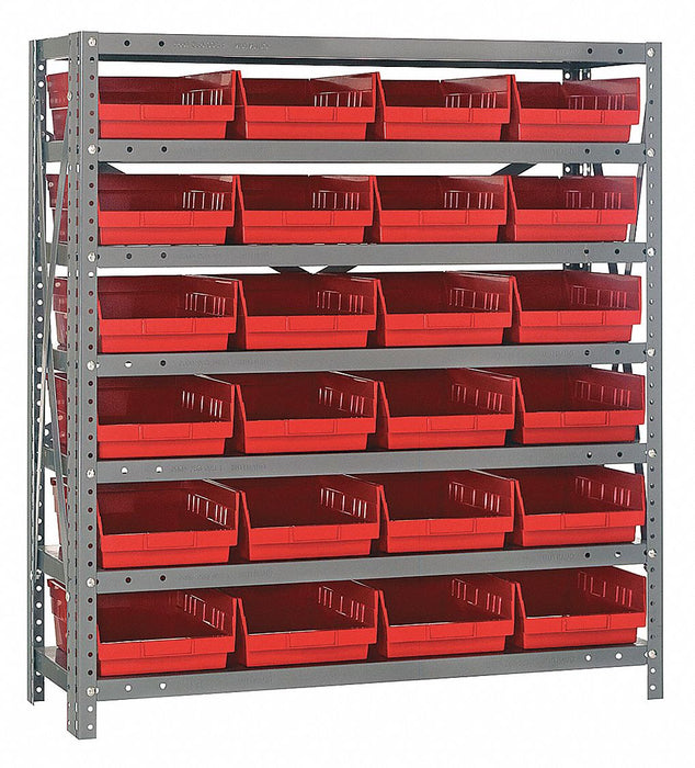 E1513 Bin Shlvng 12inx39inx36in Red