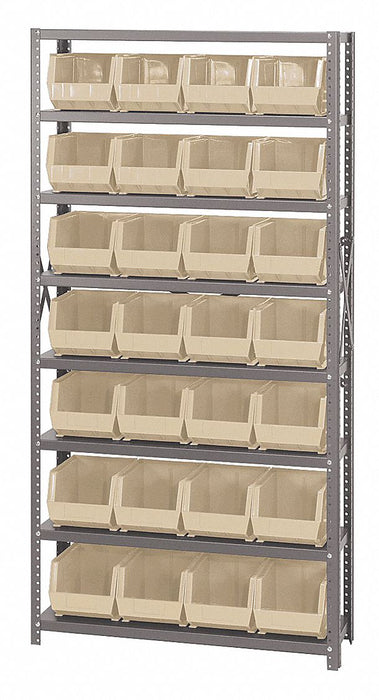 E1497 Bin Shlvng 12inx75inx36in Ivory
