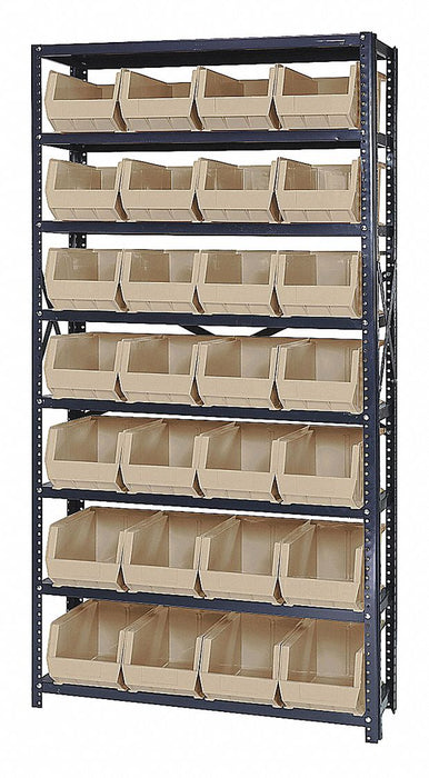 E1498 Bin Shlvng 12inx75inx36in Ivory