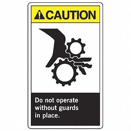Safety Label 5 inx3 1/2 in Vinyl PK5