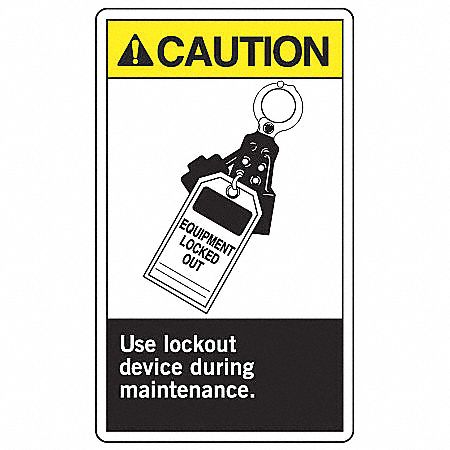 Safety Label 5 inx3 1/2 in Vinyl PK5