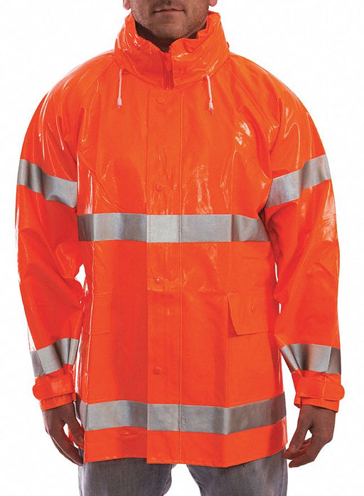 E1823 Flame Resistant Rain Jacket Orange 4XL