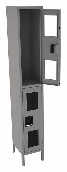 Wrdrb Lckr 2x1Lckr Gray 78 x12 x15 Assm