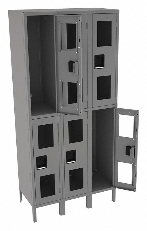 Wrdrb Lckr 2x3Lckr Gray 78 x36 x18 Assm