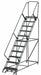 Safety Rolling Ladder Steel 110 In.H