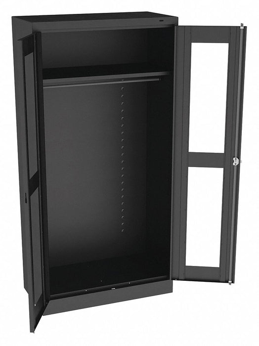 E4463 Storage Cabinet 72 x36 x24 Black 4Shlv