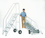 Folding Rolling Ladder Steel 90 In.H