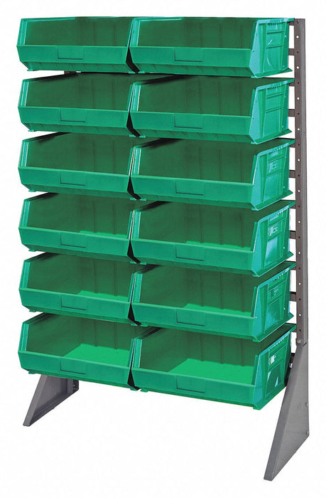F1614 BinRailFlrRck 36inx54inx15in LdCp 100lb