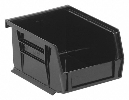 F0598 Hang and Stack Bin Black PP 3 in