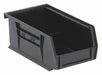 F0599 Hang and Stack Bin Black PP 3 in