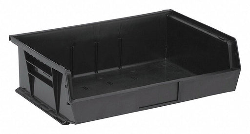 F0606 Hang and Stack Bin Black PP 5 in