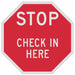 Rflctv Visitors Stop Sign 12x12in Alum