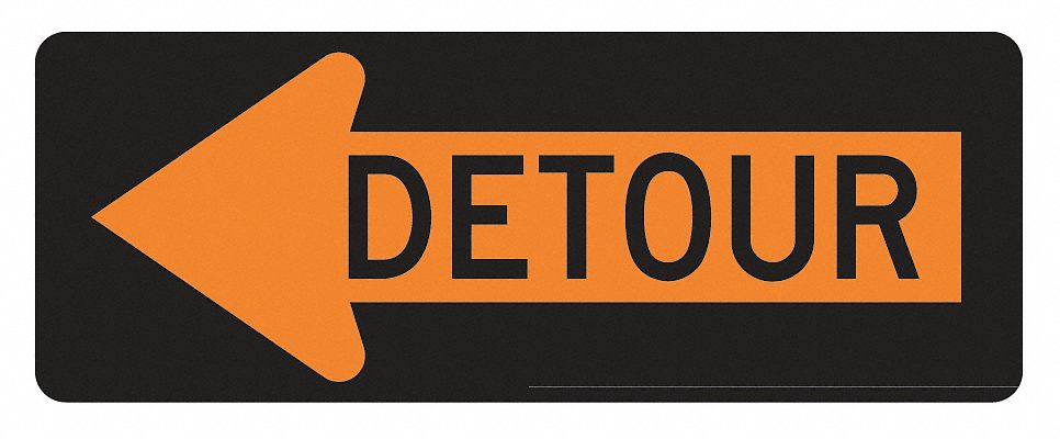 Traffic Sign 18 in x 48 in Orange
